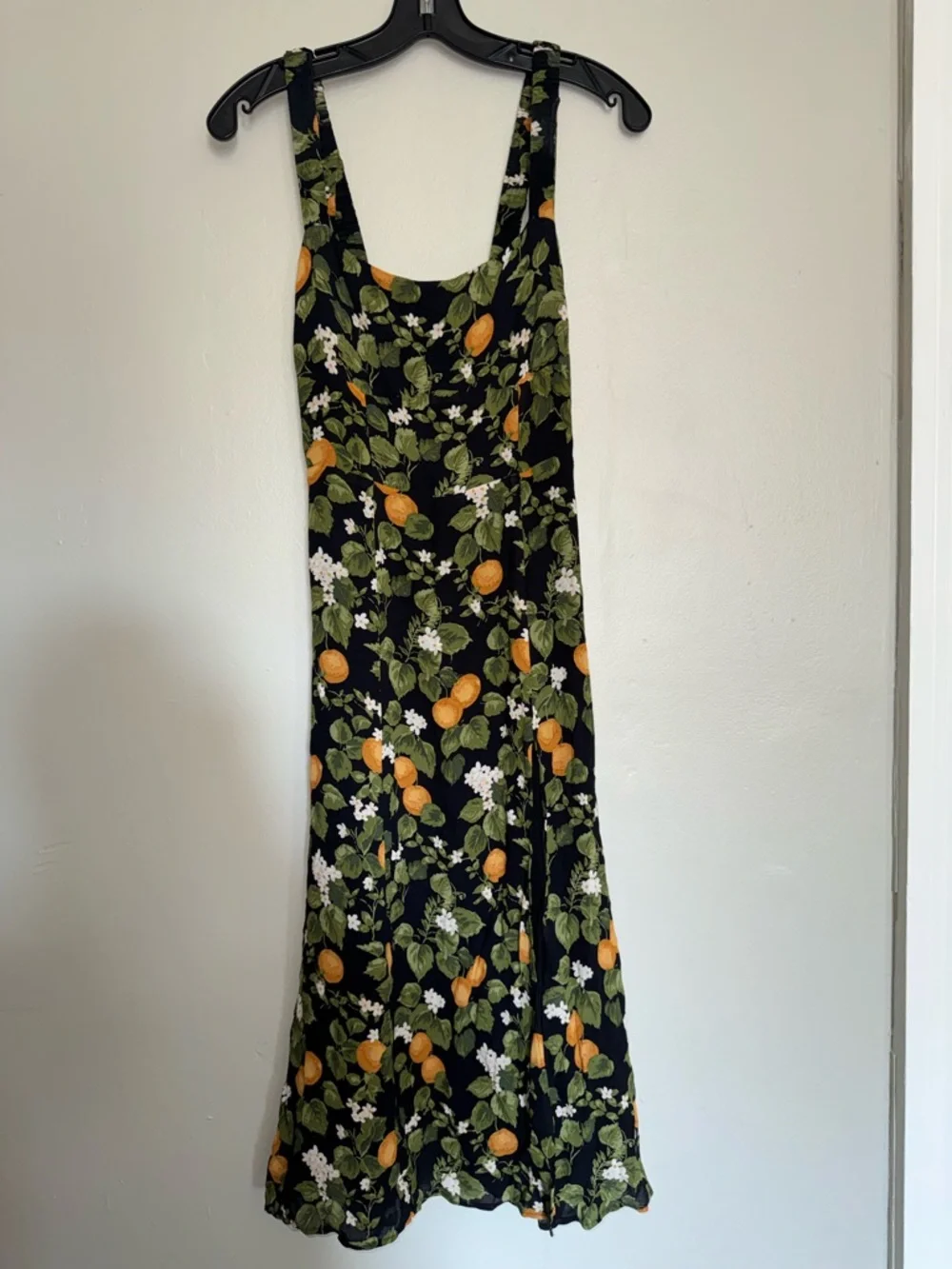 Reformation Dominique Midi Dress In Clementines Sz 4 - Picture 5 of 13